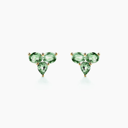 eden small green sapphire earrings in 18k gold