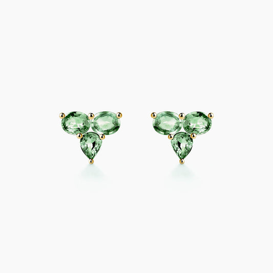 eden small green sapphire earrings in 18k gold