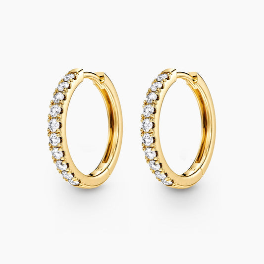 embrace 0.26ct diamond hoop earrings in 18k gold