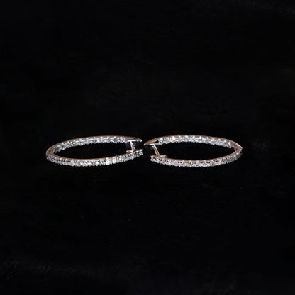 embrace 0.6ct diamond hoop earring in 18k white gold
