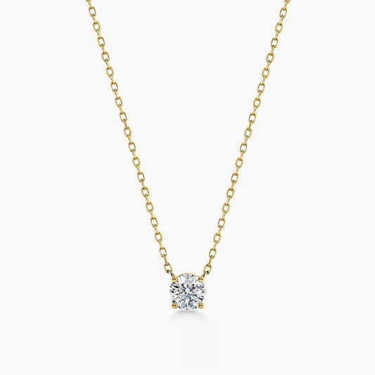 embrace 0.2ct solitire diamond necklace in 18k gold