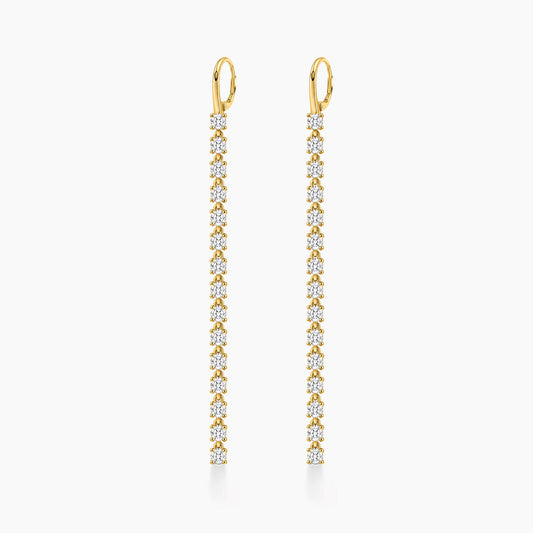 embrace 3.0ct diamond tennis earrings in 18k gold
