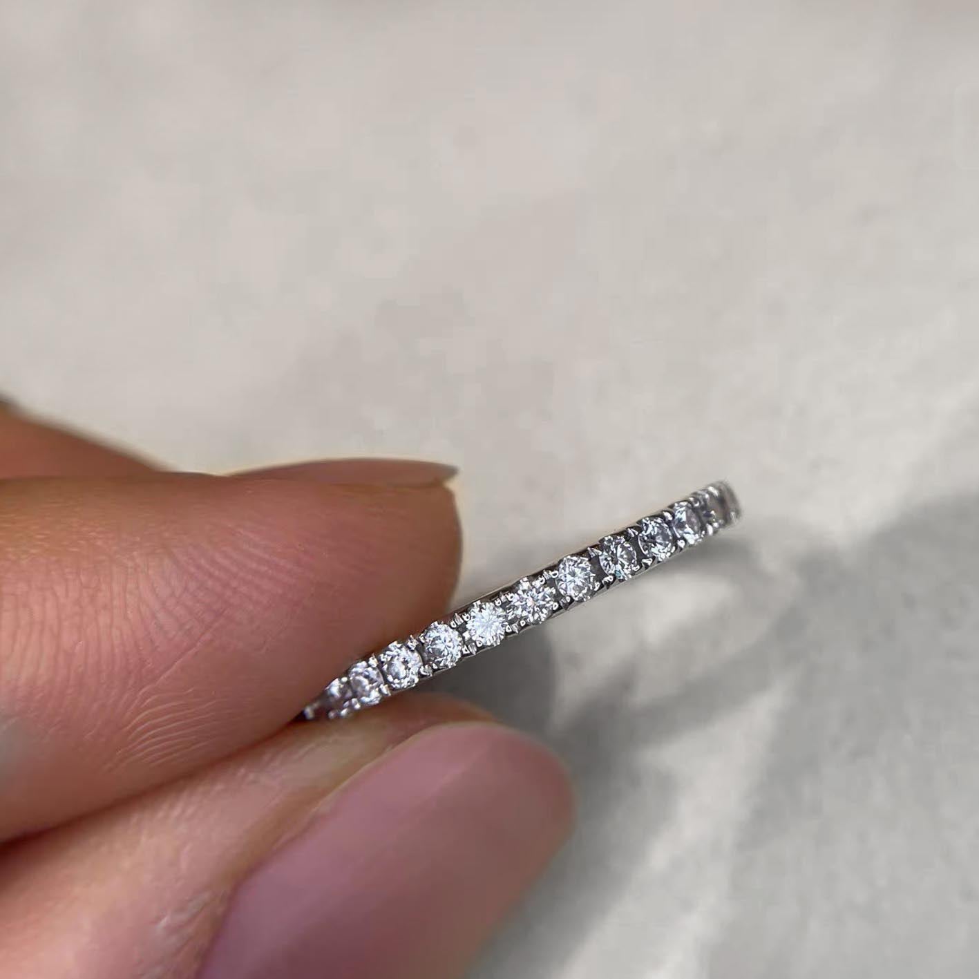 embrace 0.3ct half eternity ring 18k white gold