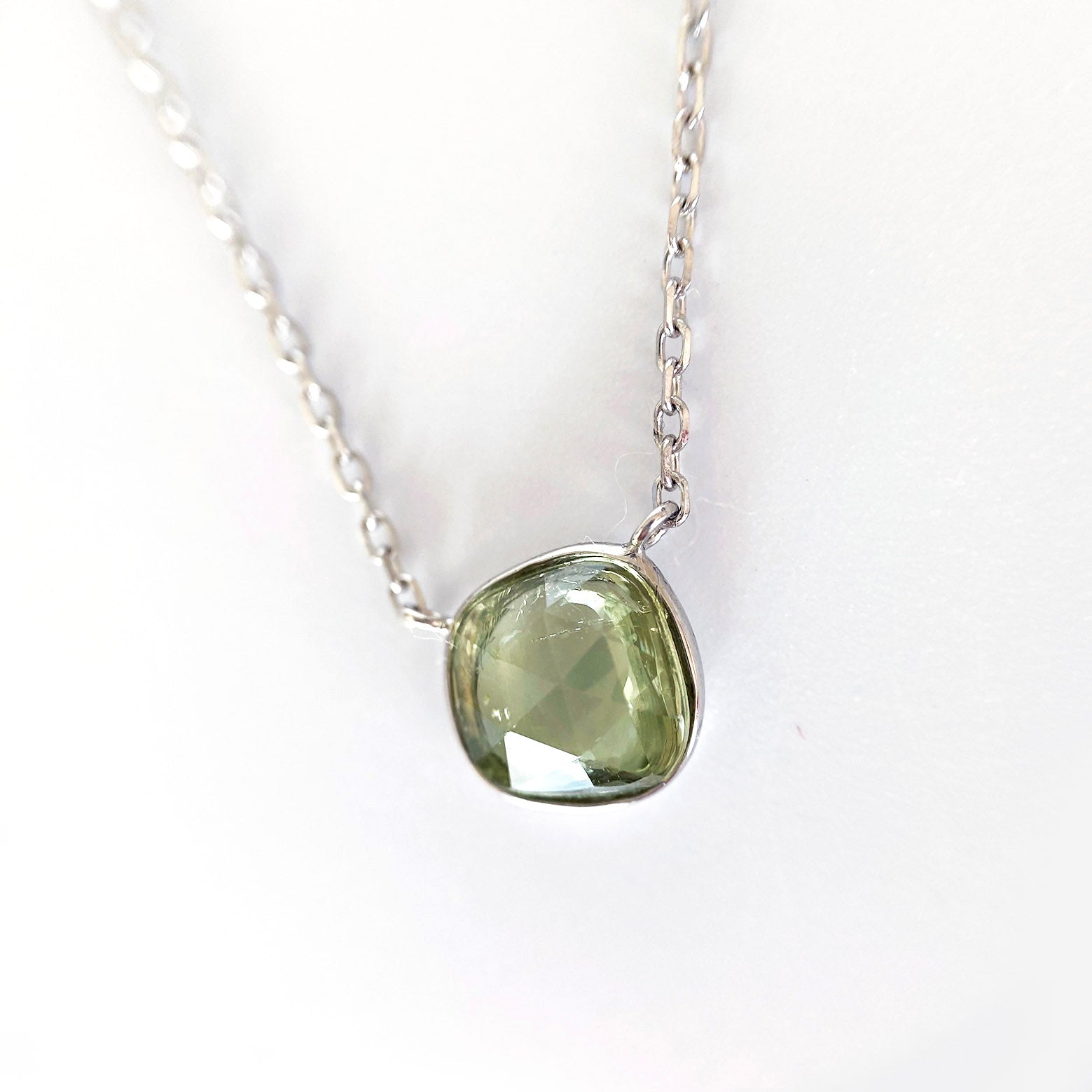 love more green sapphire necklace 18k white gold zoom in
