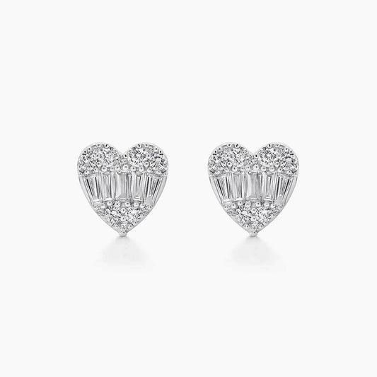 Heart to Have 0.28ct Diamond Earrings in 18K White Gold