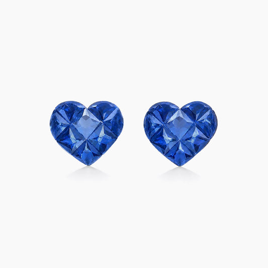 heart to have sapphire earring in 18k gold