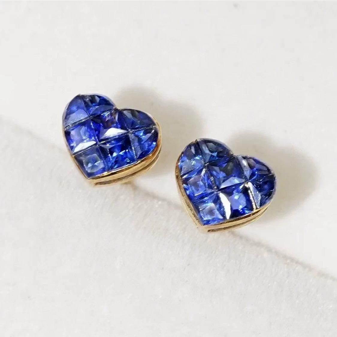 heart to have 1.0ct sapphire earring in 18k gold