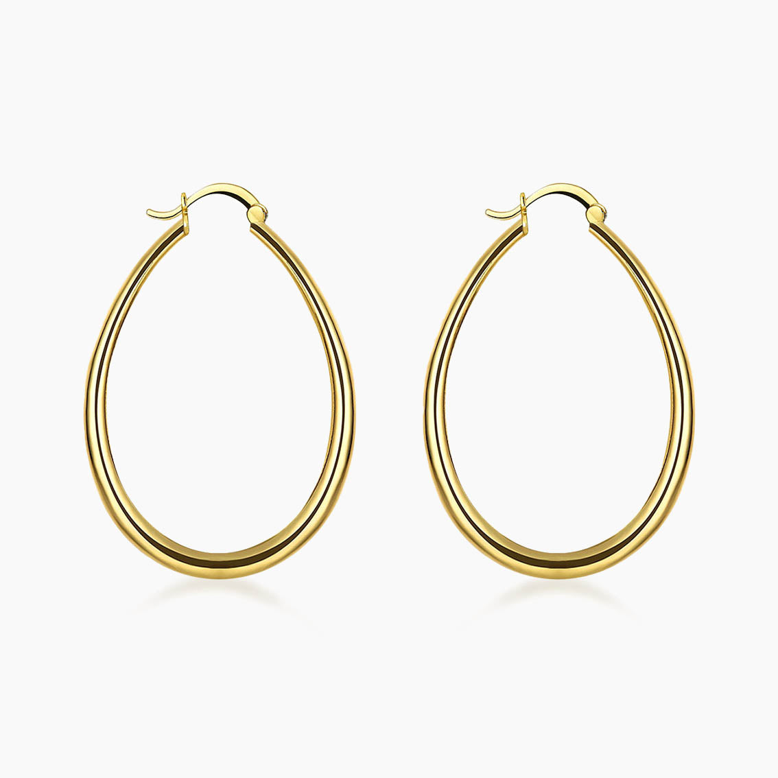 large hoop earrings 18k gold plated sterling silver