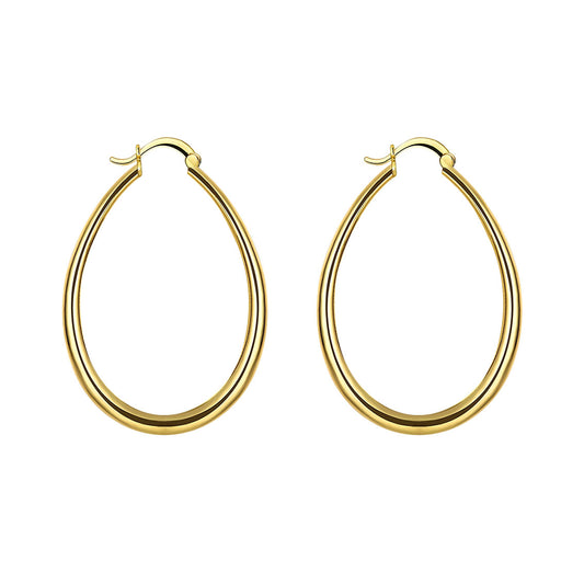 large hoop earrings 18k gold plated sterling silver