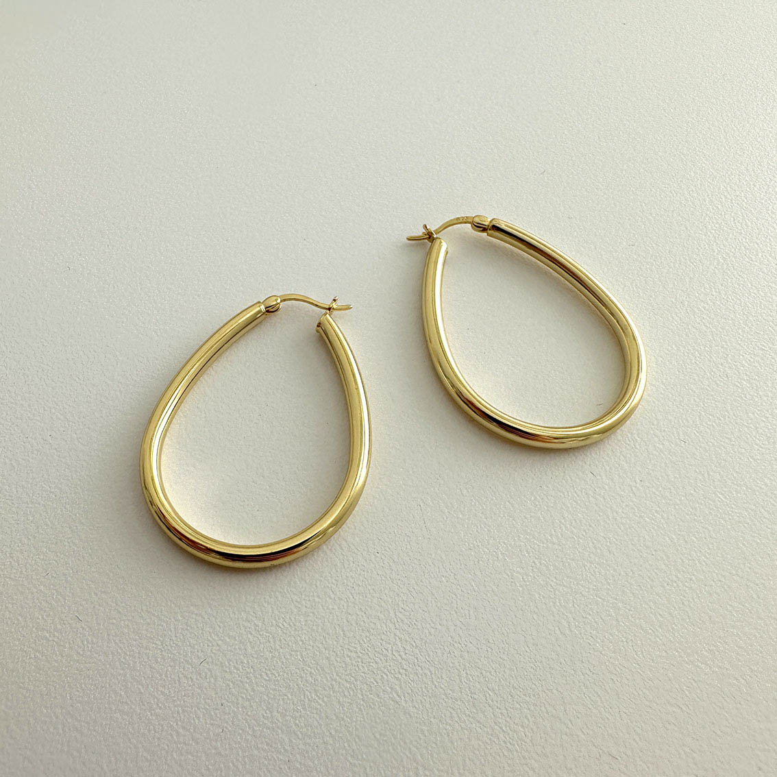 large hoop earrings 18k gold plated sterling silver