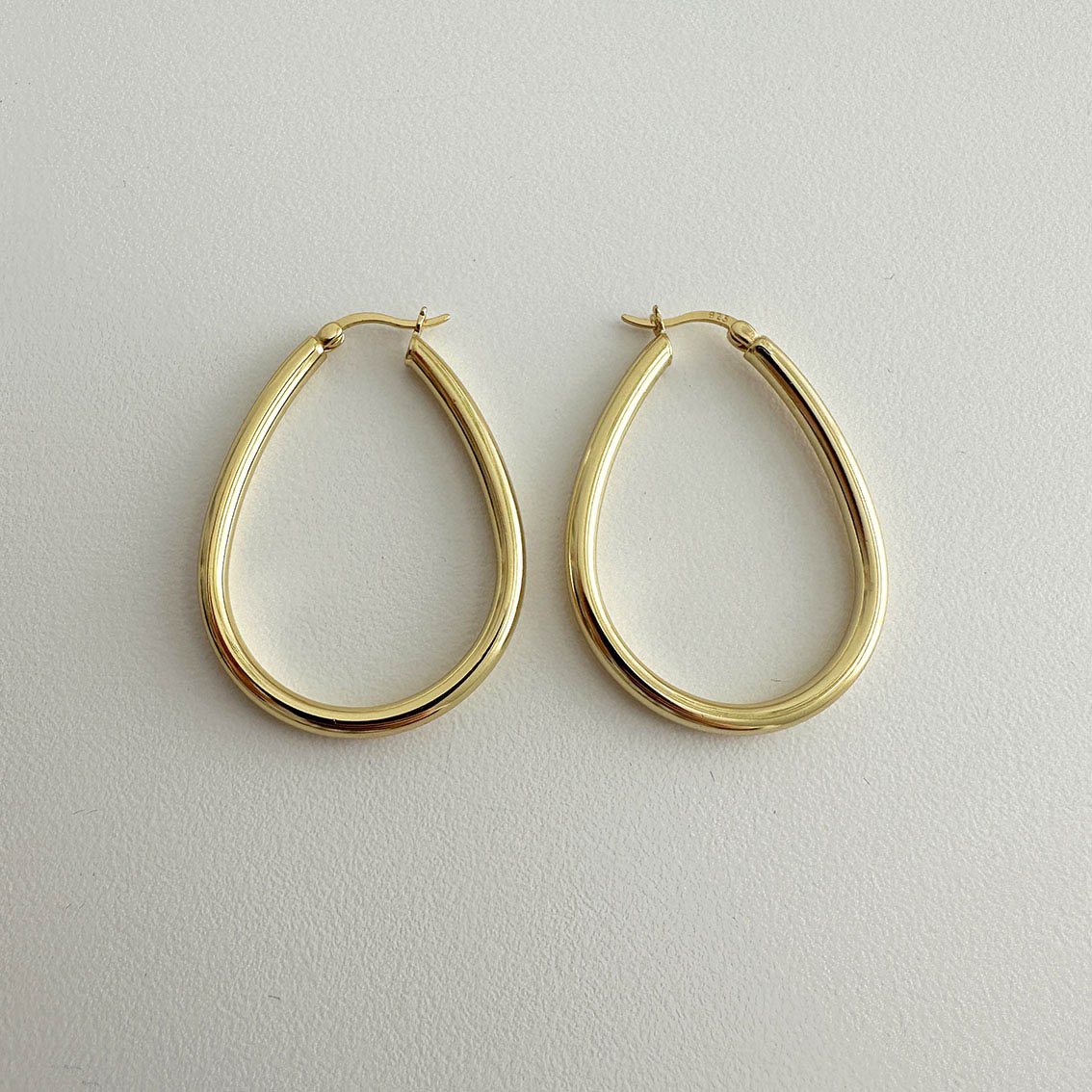 large hoop earrings 18k gold plated sterling silver