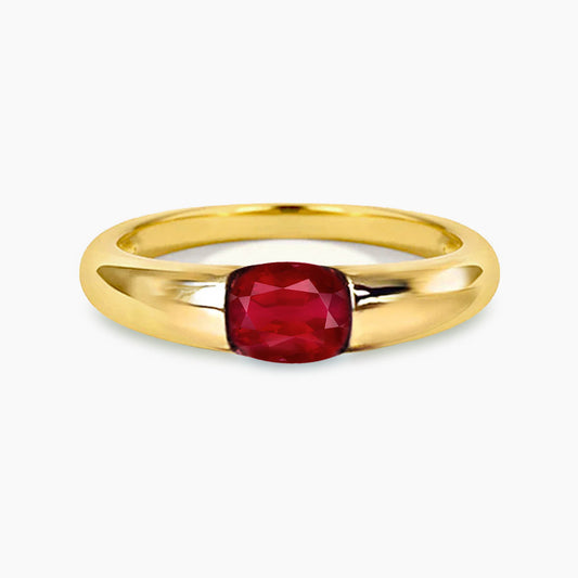 oval ruby ring 18k gold