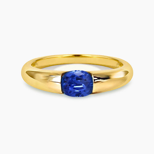 oval sapphire ring 18k gold