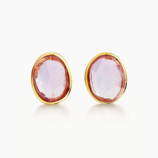 pink sapphire earrings 18k gold