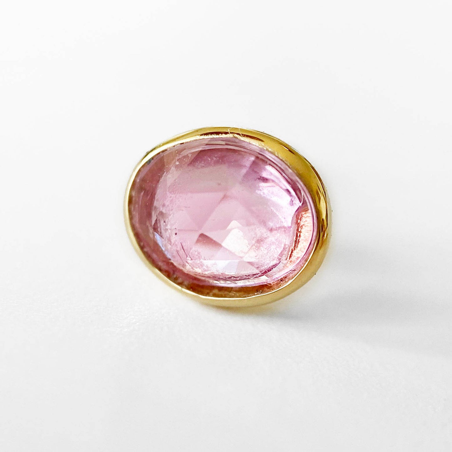 pink sapphire earrings 18k gold zoom