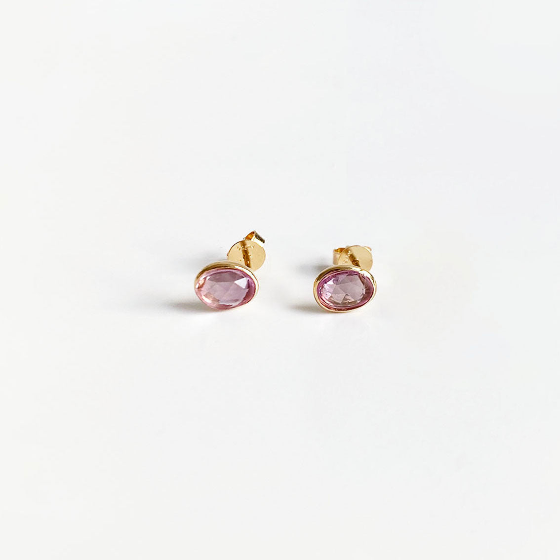 pink sapphire earrings 18k gold