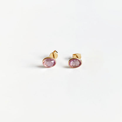 pink sapphire earrings 18k gold