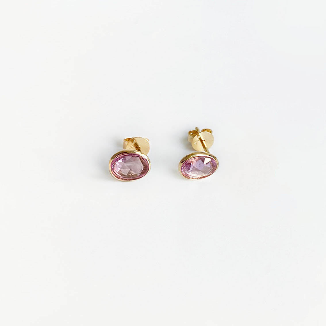 pink sapphire earrings 18k gold