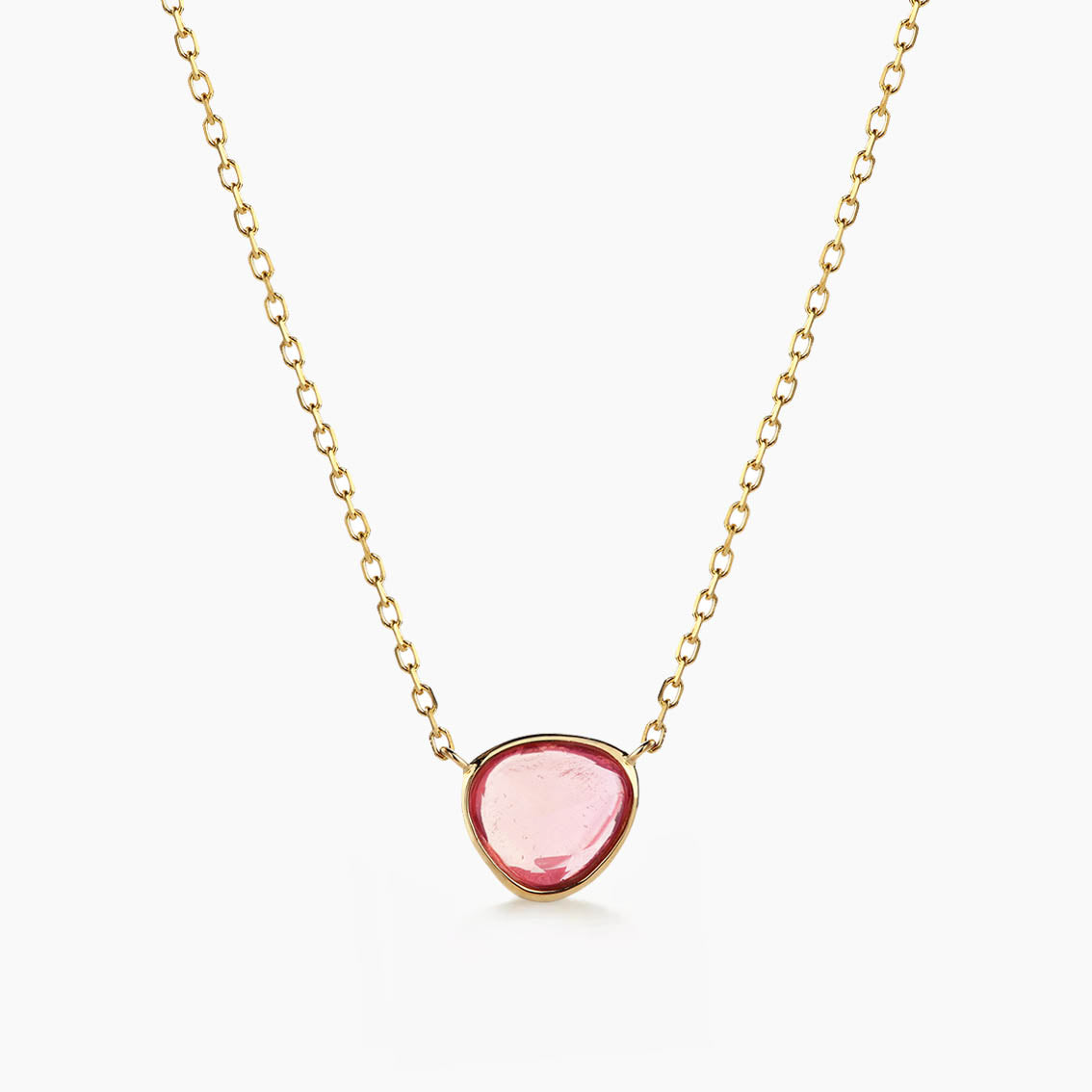 pink sapphire necklace 18k gold