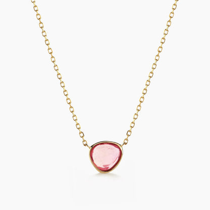 pink sapphire necklace 18k gold