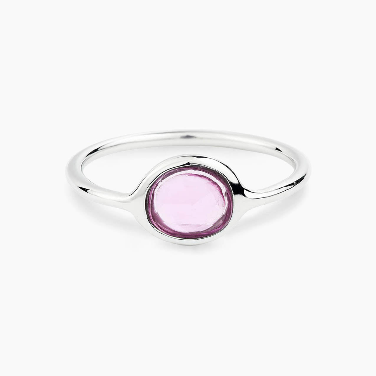 pink sapphire ring 18k white gold