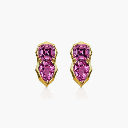 pink spinel earrings 18k gold