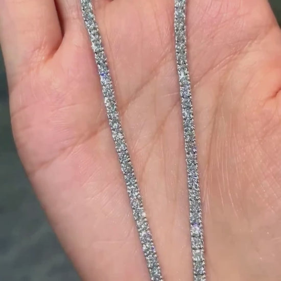embrace 5.70ct diamond tennis necklace in 18k white gold video