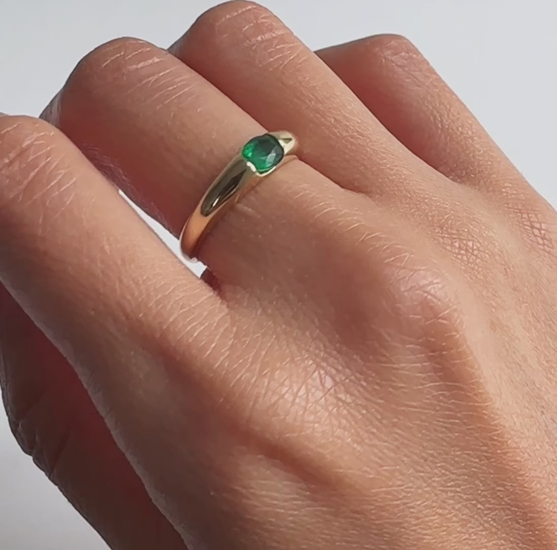 Single deals emerald ring