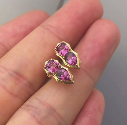 1.65ct Pink Spinel Earrings in 18K Gold