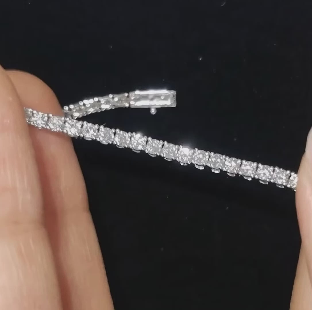 5ct Diamond Tennis Necklace in Platinum | Embrace Collection