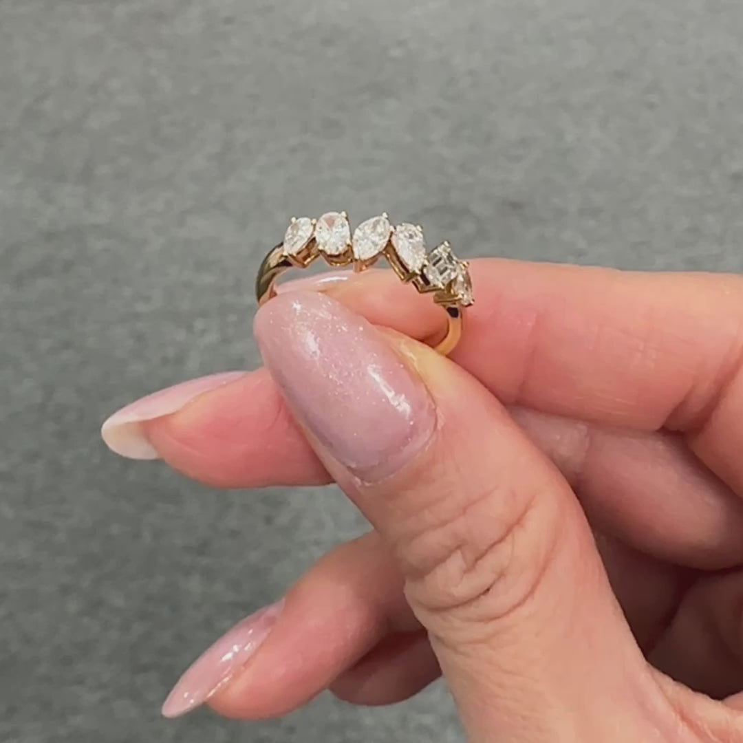 tiede fancy cut diamond ring in 18k gold video