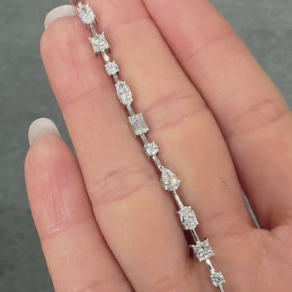 tiede 3ct fancy diamond bracelet 18k white gold video