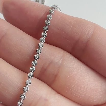 tennis bracelet 18k white gold diamonds 1.0ct video