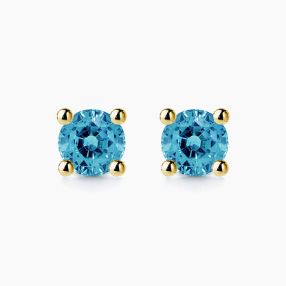 light blue tourmaline earring 18k gold