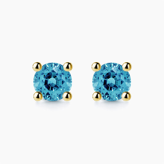 light blue tourmaline earring 18k gold