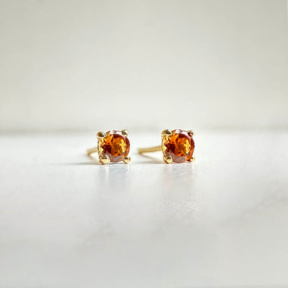 orange tourmaline earrings 18k gold