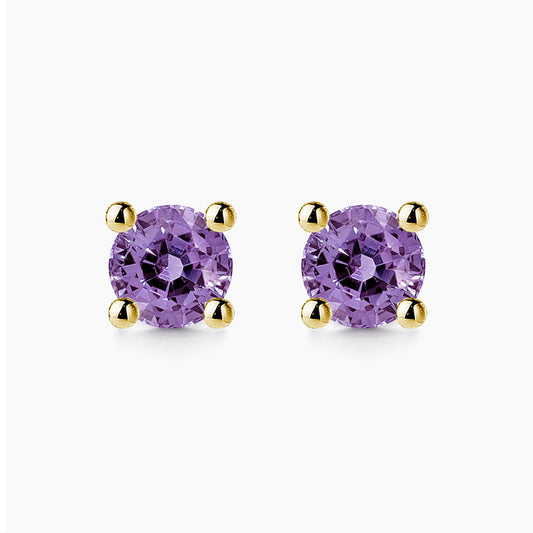 purple tourmaline earring 18k gold