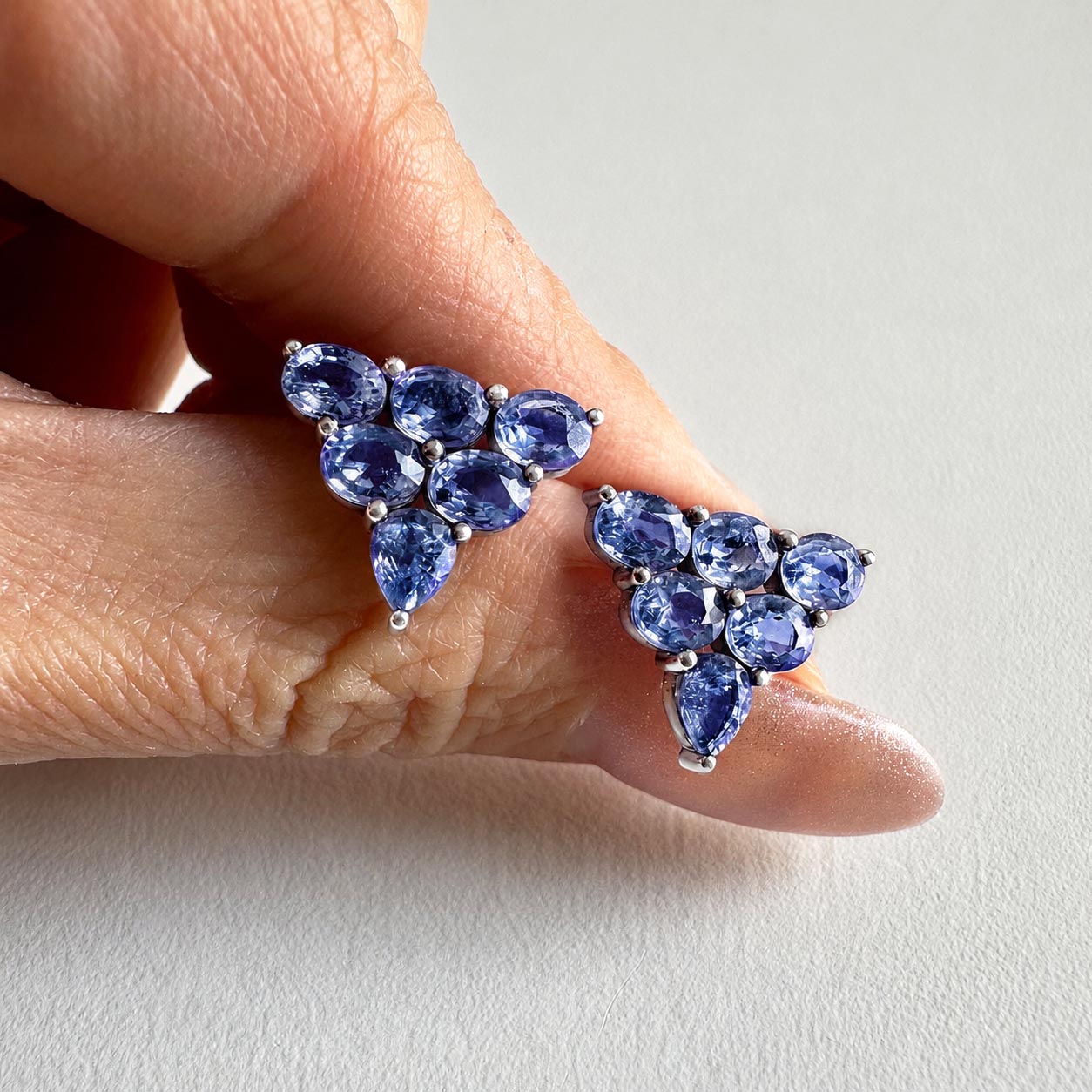 Eden 4.2ct Tanzanite Earrings in 18K White Gold
