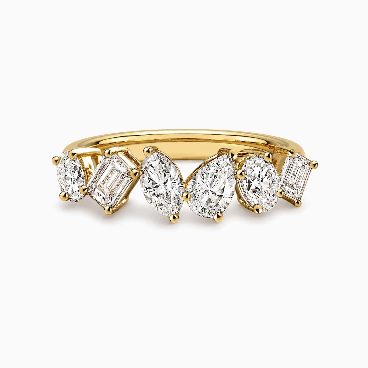 teide fancy cut diamond ring in 18k gold