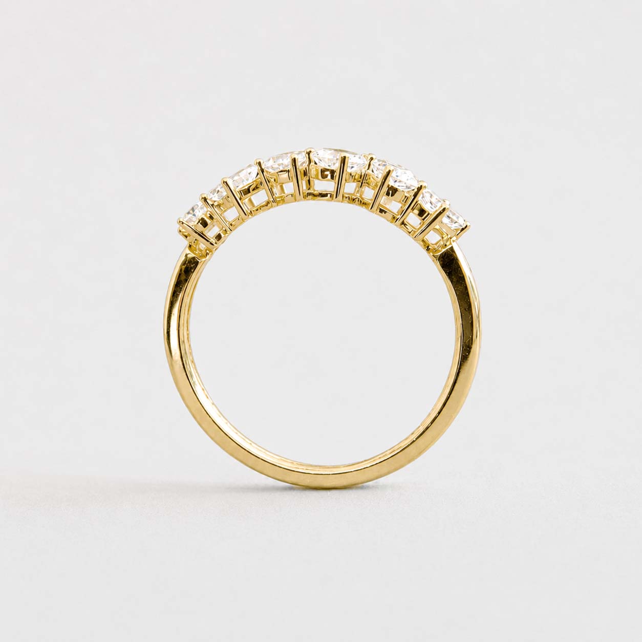 teide fancy cut diamond ring in 18k gold front view