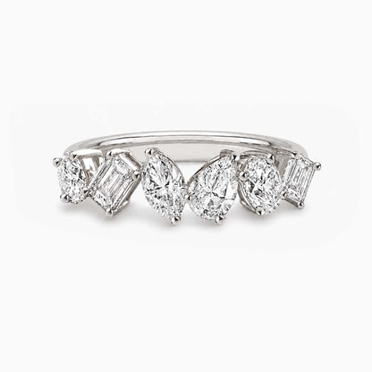 teide fancy cut diamond ring in 18k white gold