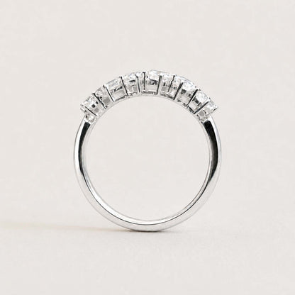 teide fancy cut diamond ring in 18k white gold front view