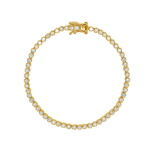 tennis bracelet 18k gold diamonds 3.0ct