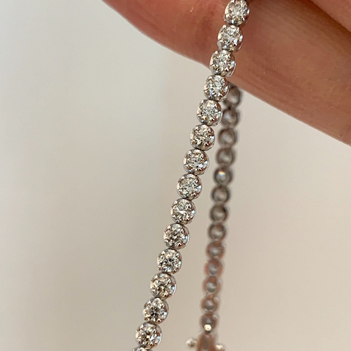 tennis bracelet 18k white gold diamonds 1.0ct