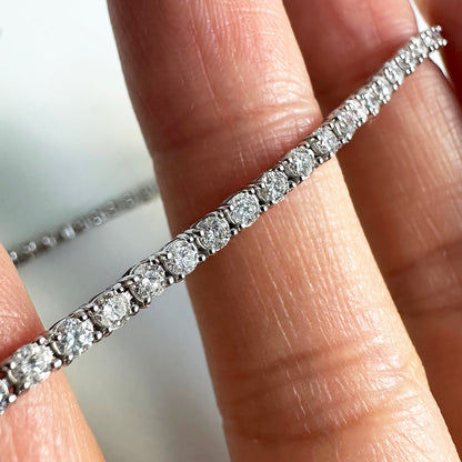 diamond 3ct tennis bracelet 18k white gold