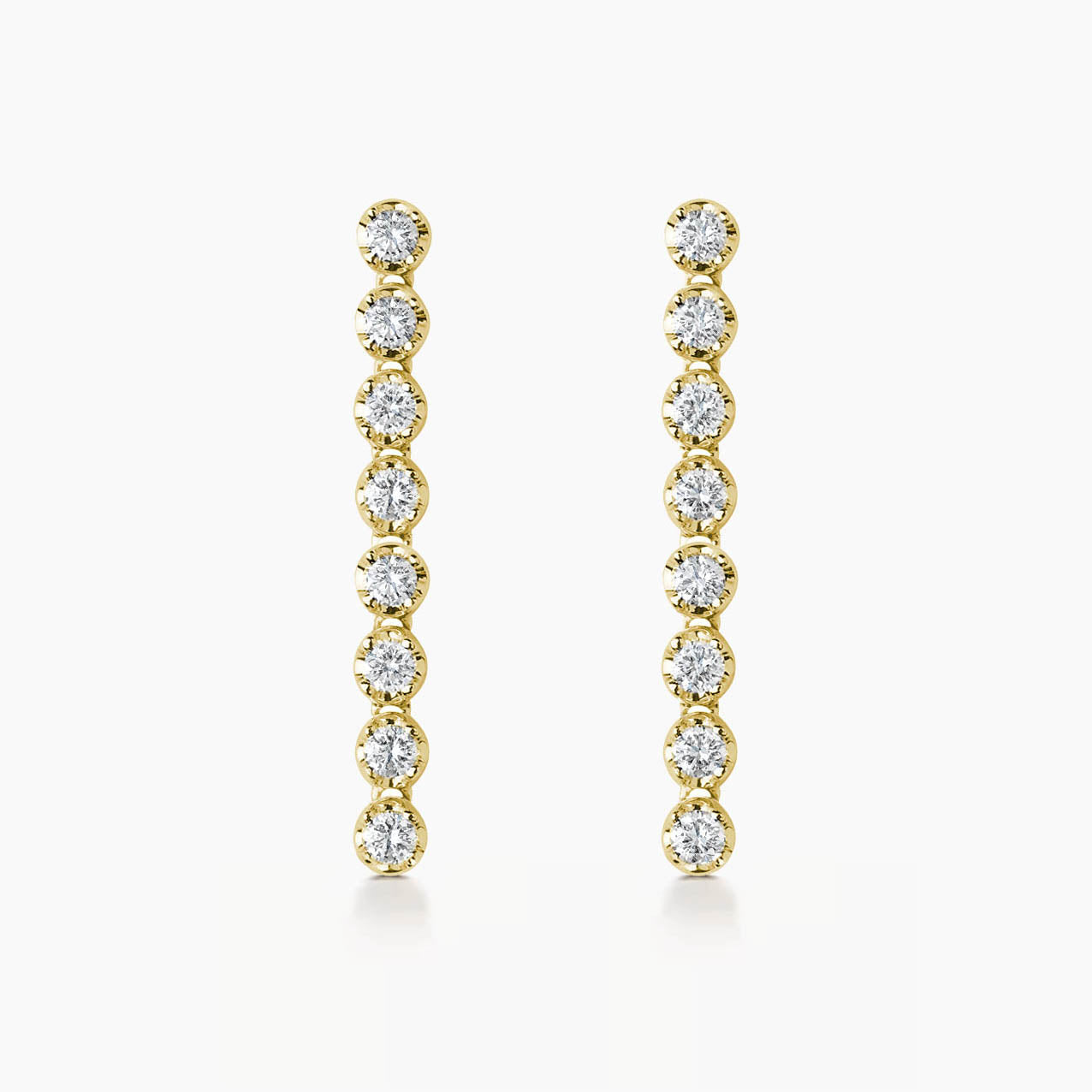 Disco 0.5ct Diamond Tennis Earrings in 18K Gold