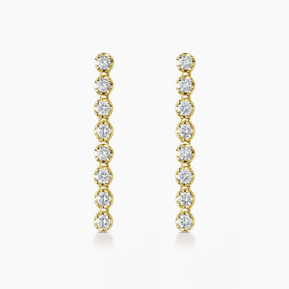 Disco 0.5ct Diamond Tennis Earrings in 18K Gold