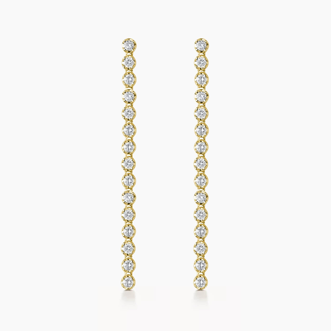 1.0ct disco diamond tennis earrings in 18k gold