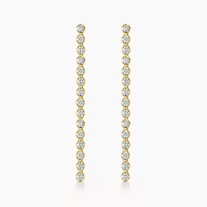 1.0ct disco diamond tennis earrings in 18k gold