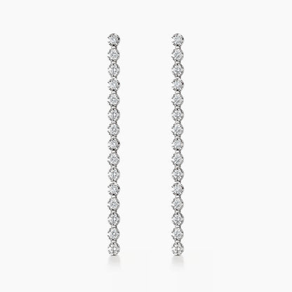 Disco 1.0ct Diamond Tennis Earrings in 18K White Gold